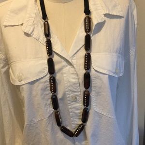 Tortoise Crystal Long Necklace